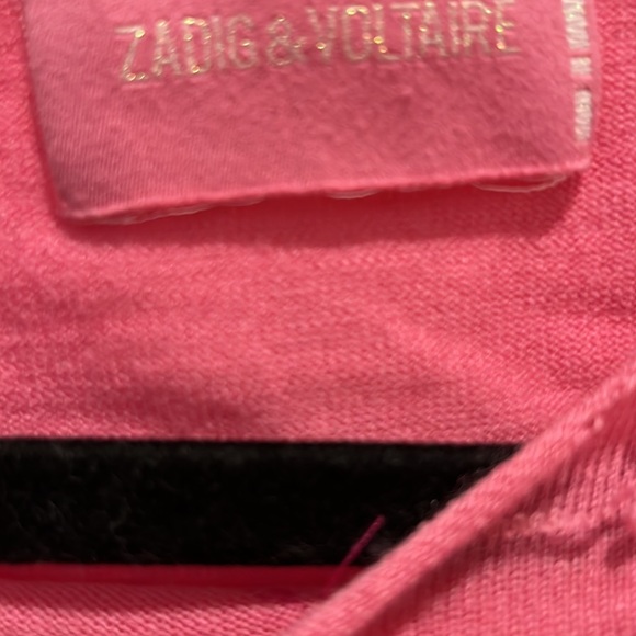 Zadig and Voltaire Gwendal Bis Rock love pink Sweater. M.   Bb - Picture 2 of 4